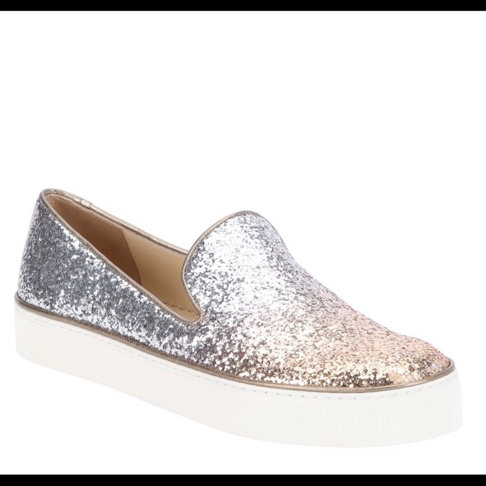 Stuart Weitzman Glittered  Slip-on Sneakers